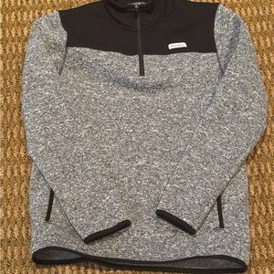 Eddie Bauer Men's Zip-Up Sweater in Black and Gray